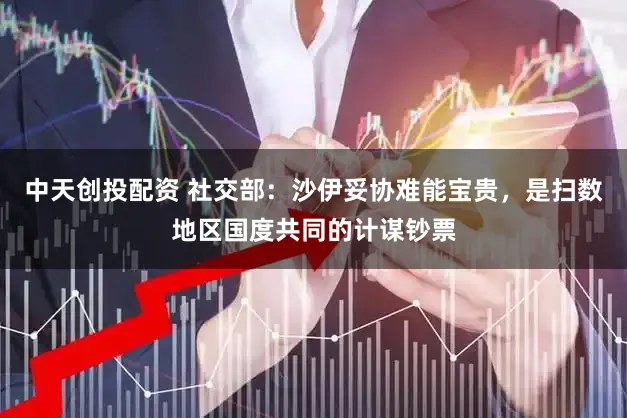 中天创投配资 社交部：沙伊妥协难能宝贵，是扫数地区国度共同的计谋钞票