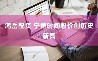鸿岳配资 宁德时间股价创历史新高