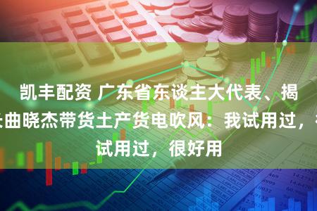凯丰配资 广东省东谈主大代表、揭阳市长曲晓杰带货土产货电吹风：我试用过，很好用